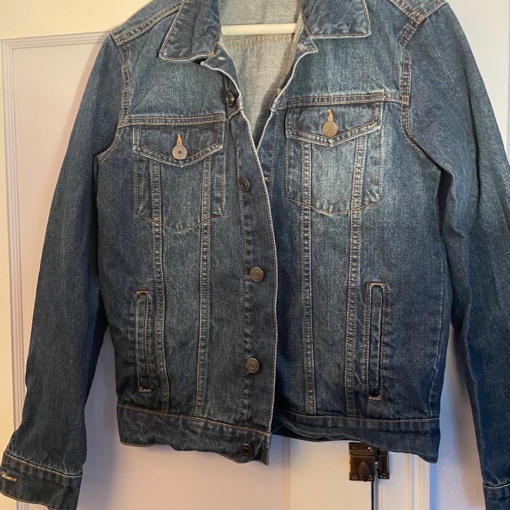 Grunge REFUGE DENIM Slightly Distressed Streetwear Jacket Edgy Quote:NASTY WOMAN